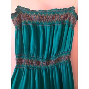 Turquoise Embroidered Dress